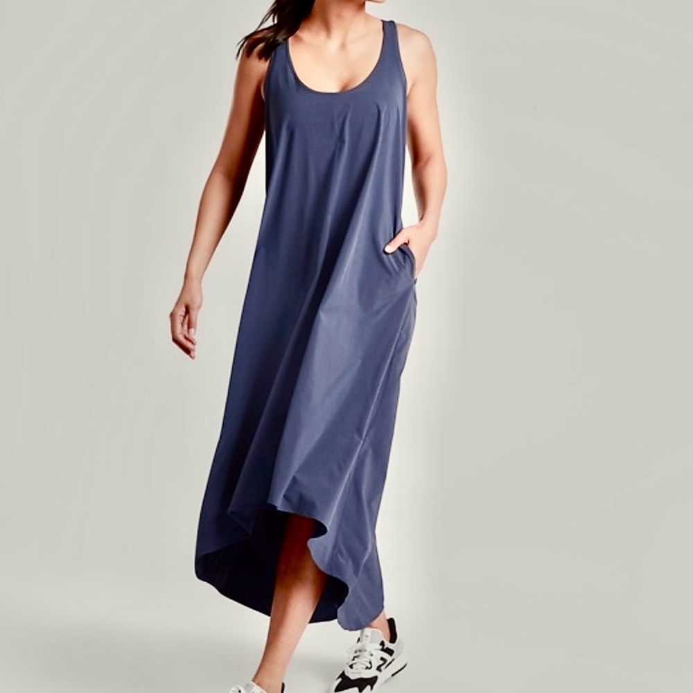 NWT Gorgeous Cornflower Blue Athleta Presdio Dress Size Small